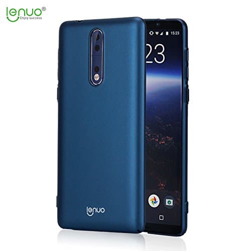 Nokia 8 Case - Simple Fashion Light and Thin Shock-Absorb PC Back Shell Protective Case Cover for Nokia 8 (Blue)