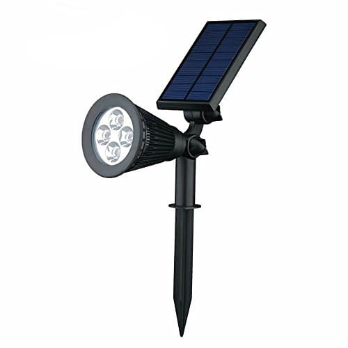 Outdoor Solar Lights, Solar Powered Spotlight 2-in-1 Adjustable In-Ground Lights Landscape Wall Lights Waterproof Security Lights for Outdoor Yard Garden Lawn-Auto-On/Off 3rd Generations