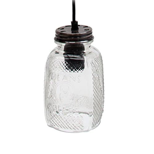 Recycled Glass Coffee Jar Pendant Light