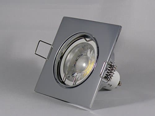 Saturn Chrome Flush-Mount Light 3 Watt 280 Lumen cold white COB LED 230 V/GU10 – Set of 6 Modern 6 Watt