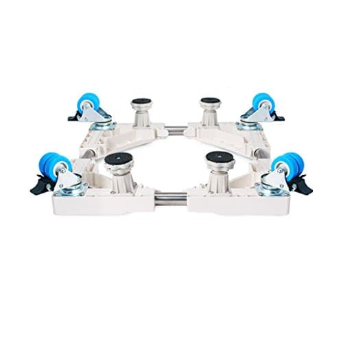 Qiangzi Adjustable Base Stand Washing Machine Universal Appliance Roller Trolley With 8 Locking Rubber Swivel 500kg Load for Bathroom Kitchen