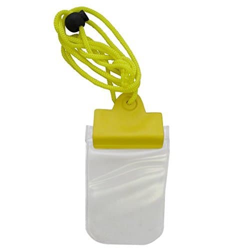 Travel Security Waterproof Pouch Neck Wallet - Translucent - Yellow