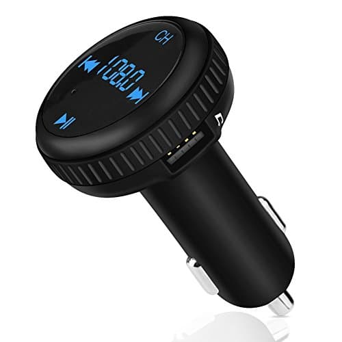 Bluetooth FM Transmitter,Wireless In-Car Stereo Radio Transmitter Adapter MP3 Player Audio ,Kit Hands Free Calling,Dual USB Ports Charge 5V/2.1A
