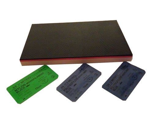 Suturing Doctor Suturing Pad Training Set With Sutures - 3 Layered Black Pad