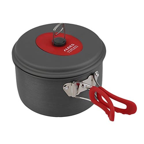 Niceao Outdoor Camping Picnic Cookware Set Pots Set Includes 2 Aluminium Pots 1 Pan 1 Water Chair for Up to 4 people