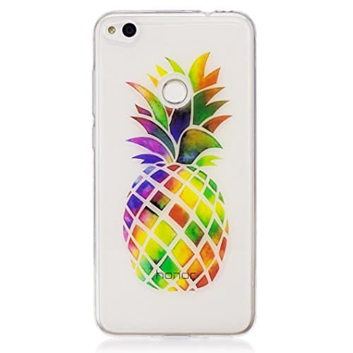Huawei P8 LITE 2017/Huawei Honor 8 LITE Case, Wanxideng Soft Silicone Cover - Transparent Crystal Shell - Pineapple