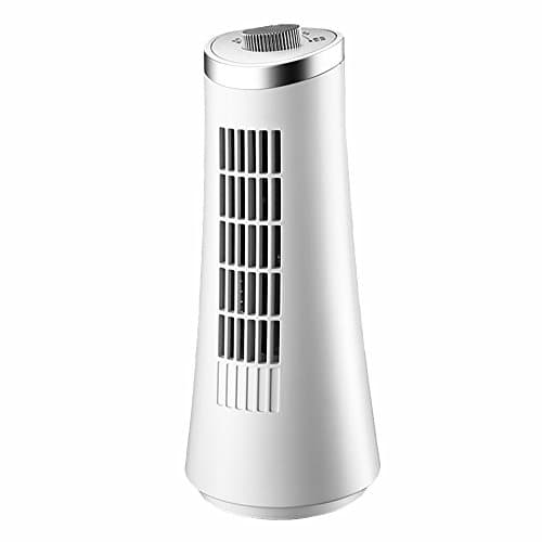 USB charging Desktop Silent Desktop Electric Fan/White Dormitory Office Mechanical Desk Fans/Household Bladeless Mini Tower Fan Can be rotated