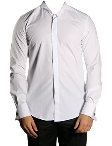 MUGA Wing Collar Extra Long Sleeve Shirt - white - Large