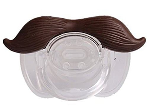 TheWin Silicone Baby Shower Pacifiers, Brown Beard