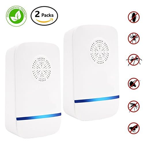 USEN 2-PACK Ultrasonic Pest Repeller, Electronic Plug-in Insect Pest Repellent Indoor Pest Control for Spiders, Mouse, Insects, Cockroach, Mosquitoes, Fleas, Flies, Ants, Rodents, Eco-Friendly by