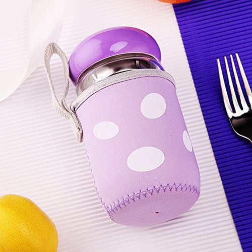 KXZZY Glass Portable Leak-Proof Cup Cup Creative Couples Student Cup Mugs,Taro purple 320ml+ Cup of Tea Cup brush