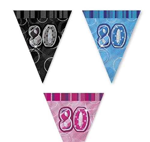 one pcs 13Th-100Th Triangle Flag Banners Birthday Hanging Decorations All In One Listing
