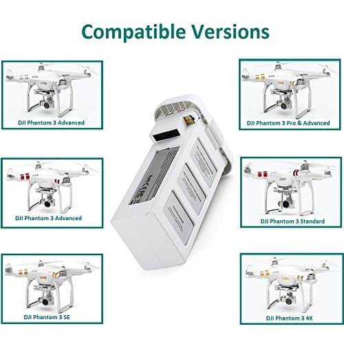 ANVOW Replacement Battery 15.2V 4480mAh for DJI Phantom 3 SE, DJI Phantom 3 Professional, DJI Phantom 3 Advanced, DJI Phantom 3 Standard, DJI Phantom 3 4K Drones