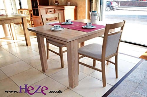 Extending dining table, light or dark oak or white colours, perfect size! (Oak Sonoma)