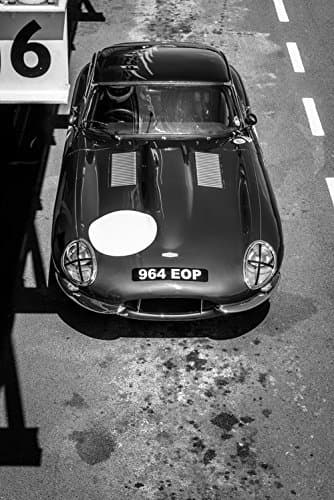Jaguar E-Type Lightweight Black And White Fine Art Print Car Photograph