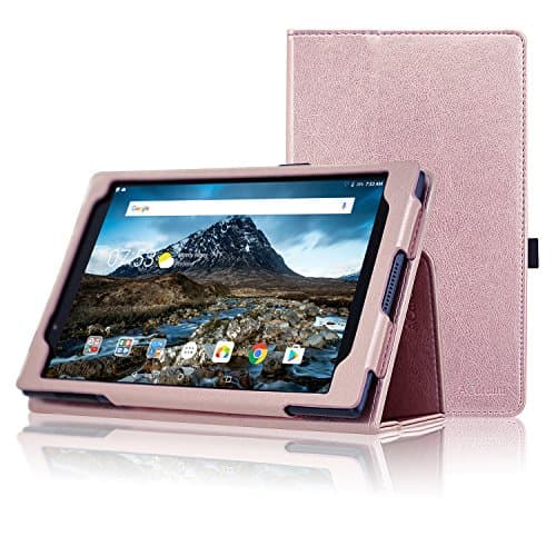 Lenovo Tab 4 8 Case, ACdream Premium PU Folio Leather Tablet Case for Lenovo Tab4 8 tablet(2017 version), Rose Gold