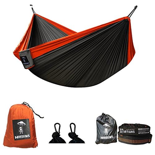 Double Camping Hammock Set Swing Portable Lightweight Parachute Nylon With Tree Straps & Carabiners For Backpacking, Garden, Backyard, Beach,Hiking &Traveling, Relax 118" x 78"
