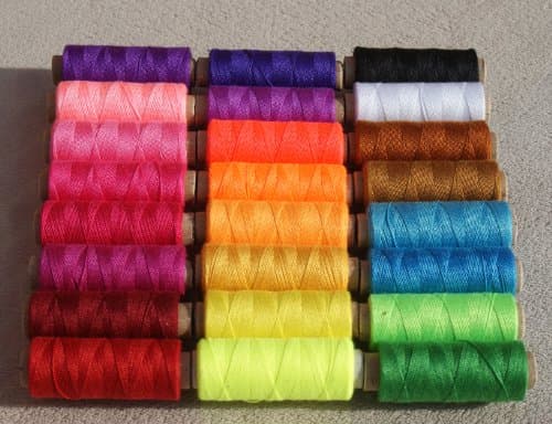 24 x 175m Assorted Colour Set 100% Heavy Duty Extra Strong Polyester Sewing Thread – 175m on each reel – Perfect for use on Jeans, Canvas, Leather