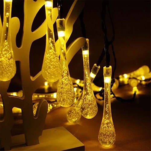 10 LED Crystal Water Drop String Light Battery Operated LED Fairy Light