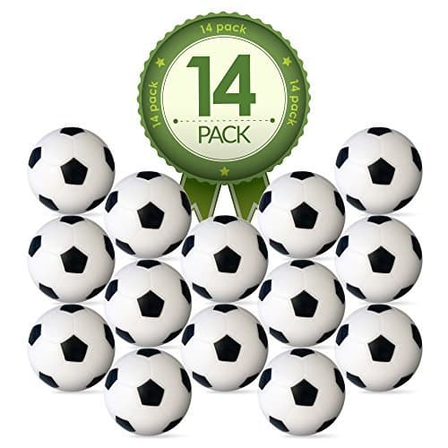 Foosball Table Replacement Foosballs- - 36mm Game Table Size - Black and White Tabletop Soccer Balls by Colonel Pickles Novelties