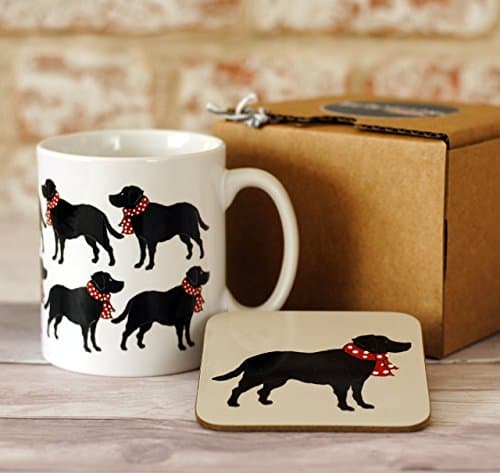 Black Labrador Mug; Black Labrador Mug & Coaster set; Black Labrador Mug & Greetings Card