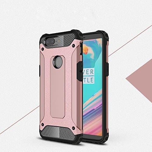 Rockwey® Oneplus 5T case,TPU + PC,durable,Shock-Proof,perfect match Oneplus 5T(Rose gold)