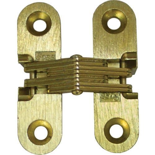 Soss Invisible Hinge 1 11/16 Light Duty (Pair) Satin Brass 180 Degrees by SOSS