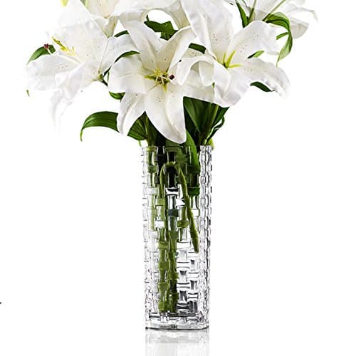 Square glass vase,Simple Woven shape Hydroponic Vessel-A