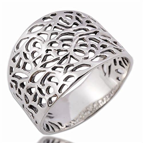 Very Nice 925 Sterling Silver Beautiful Thai Design Ring From Thailand (11 V)