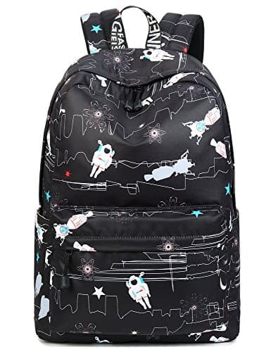 Large School Backpack for Teens, Cool Black 15.6 Inchs Laptop Bookbag Daypack by TOPERIN (Black)