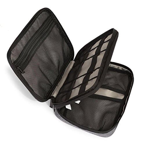 ONE NIGHT IN Double Layer, Multi Purpose Organiser Bag For Luggage, Electronic and Travel Accessories, Charger, Travel Plugs, Kindle, iPhone, iPad Mini, USB Cables and Toiletries