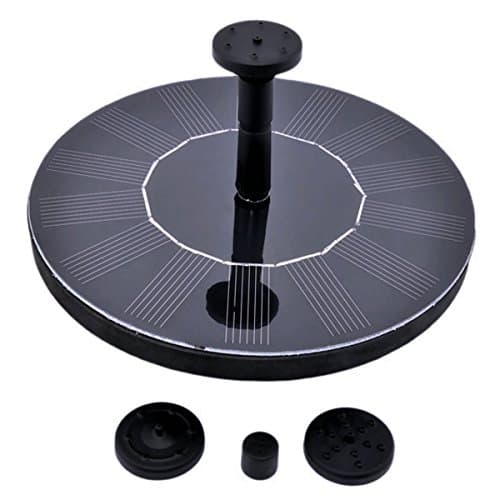 KIPTOP Solar Pond Pump 1.4W Solar Panel Water Floating Fountain Water Pump Kit for Bird Bath Pond Garden