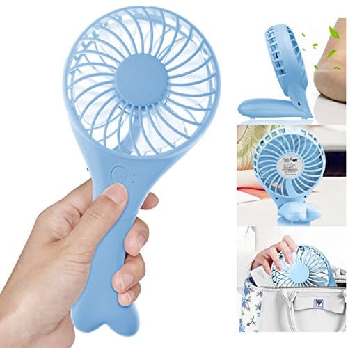 Handheld Mini Fan, Aodoor Portable Handheld Fans Cooling Foldable Desktop Fans for Office Home Camping Outdoor Activities ( Blue )
