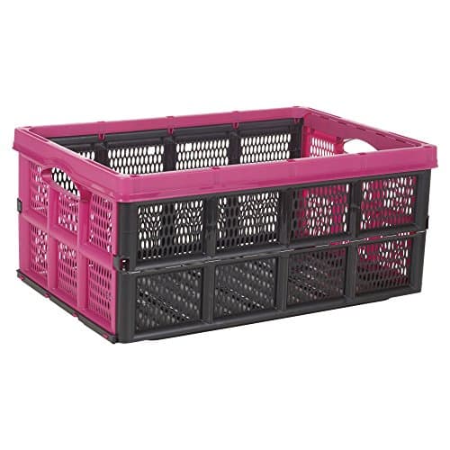 Collapsible 31 Litre Plastic Storage Crate Box Solution Home Warehouse Garage