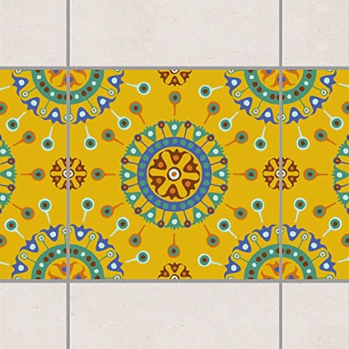 Tile Border - Wayuu Design 10cm x 10cm, Set Size:20 piece