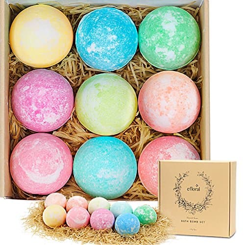 Bath Bombs Gift Set Natural Bath Supplies 9PCS Bath Set For Women Fragrance Organic Bath Gift Set 4.2 Oz