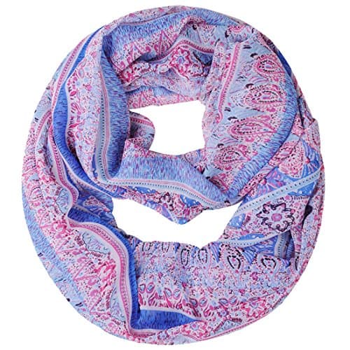 Lerben® Womens Retro Soft Chiffon Loop Infinity Scarf Wave Snood Wrap Scarves