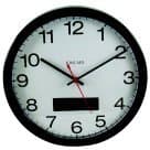 Kincaid 12 in. Plastic Frame Digital Day and Date Display Wall Clock44; Black Frame