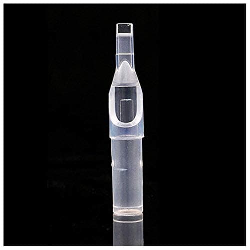 Dastrues 50Pcs/Box Clear Disposable Tattoo Tips Needle Nozzle Plastic Clear Nozzles for R/D/OF/MF