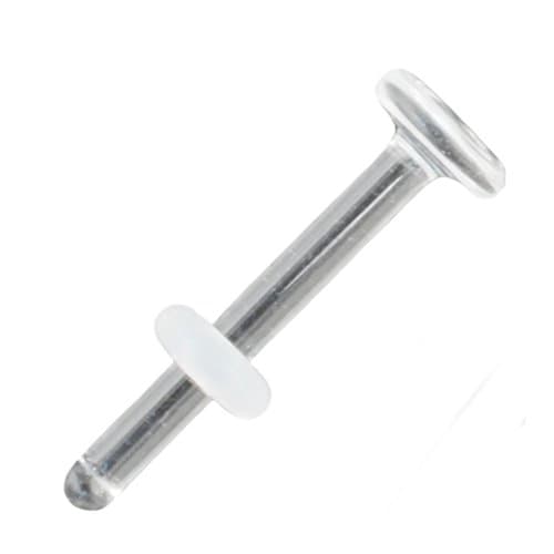 Glass Single Flared Straight Retainer: 14g 3/8"