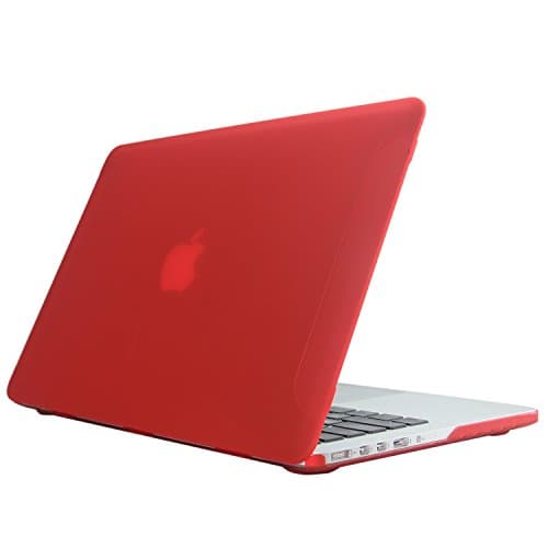 UNgHii Ultra Slim Snap On Matte Rubberized Hard Case for MacBook Air 13 (Model: A1466 / A1369) - Red