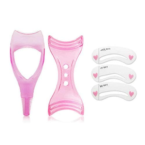 Reusable Eyebrow Drawing Card Brow Template,Eyelash Upper Lower Lash Mascara Applicator, Eyeliner Guide Assistant Makeup Tool (3pcs/set)