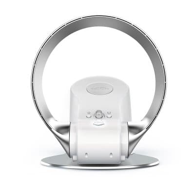 Finfree New leafless Fan Wall-mounted Remote Control Ultra-quiet Air Circulation Home Desktop Small Landing,silver white