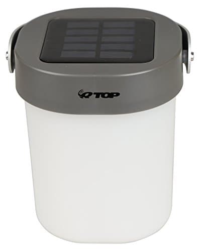QTOP Solar LED Table Lamp With Aluminum Handle,Camping Lantern,Warm Soft White Light