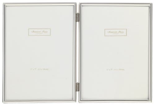 Addison Ross, Essentials Photo Frame, Silver Plate Double, 6 x 8 Inches