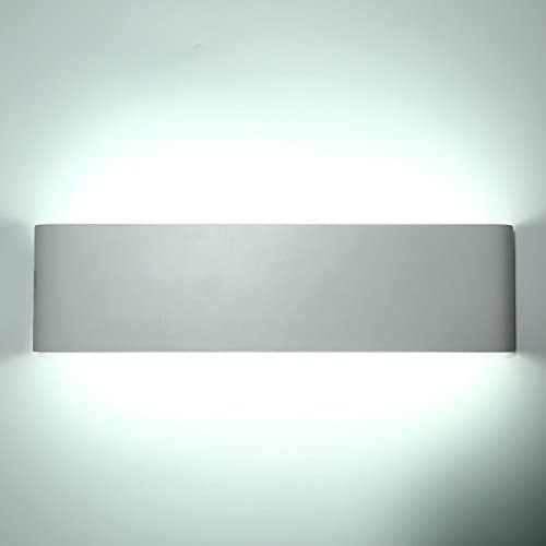 Unimall Wall Light White LED Indoor Modern Up Down 10W Wall Sconce Lamp for Living Room Bedroom Office,Cool White