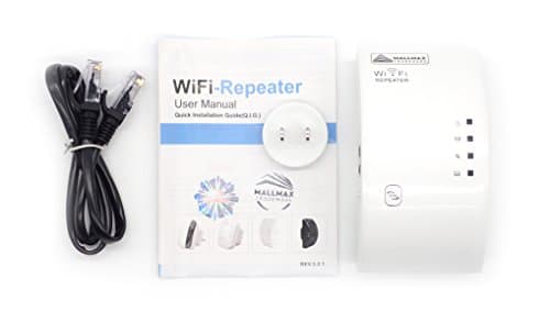 Mallmax Wifi Range Extender 300Mbps Wall Plug Wireless Ap/Repeater with 3dBi Internal Antenna For Signal Boost and Easy Setup
