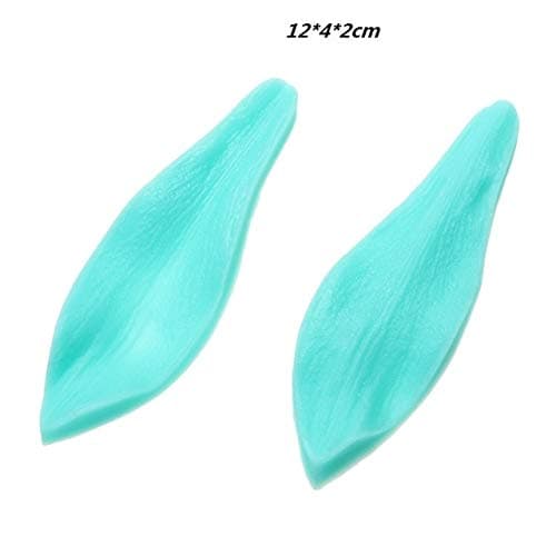 Deep Texture Fondant Cake Decorating Tools Flower Making GumPaste Peony Rose Floral Petal Leaf Veiner Silicone Molds - Lily Leaves