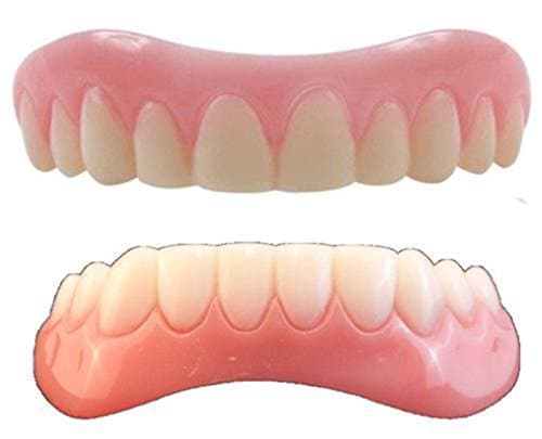 Instant Smile Teeth Large Top & Bottom Set One Pkg Ex Bead Veneers Perfect Photo