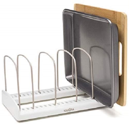 Skyzone Stainless Steel Lid/Modern Bakeware Rack/Divider for Kitchen/Bakeware Pot/Dish Rack/Storage Holder/Organizer